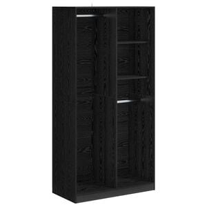 vidaXL Kledingkast Zwart eiken 100 x 50 x 200 cm Bewerkt hout