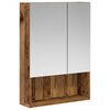 vidaXL Badkamer spiegelkast Oudhout 50 x 14,5 x 70 cm Bewerkt hout