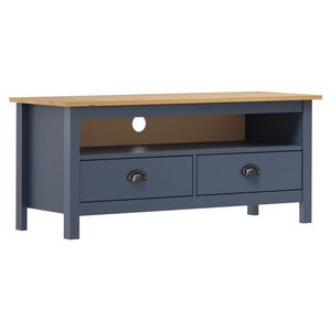 vidaXL Tv-meubel Hill 110x40x47 cm massief grenenhout grijs