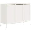 vidaXL Dressoir 101,5x39x73,5 cm koudgewalst staal wit