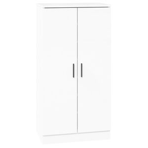 vidaXL Schoenenkast 55x35x108 cm bewerkt hout hoogglans wit