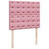 vidaXL Boxspring met matras fluweel roze 120x200 cm
