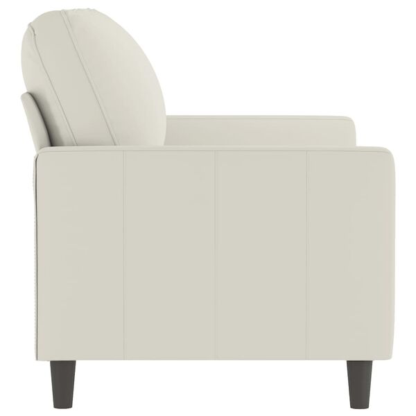 vidaXL Tweezitsbank 120 cm fluweel cr&egrave;mekleurig