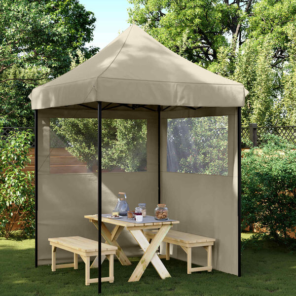 vidaXL Partytent Taupe 200 x 200 x 306 cm Oxford Stof
