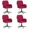 vidaXL Draaiende Bureaustoelen 4 st fluweel 54 x 55 x 90 cm Wijnrood