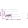vidaXL Bedframe zonder matras metaal sonoma eikenkleurig 193x203 cm
