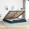 vidaXL Ottoman bedframe zonder matras 180x200 cm fluweel donkerblauw