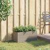 vidaXL Plantenbak met 2 potten 72x30x32 cm poly rattan grijs