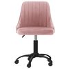 vidaXL Eetkamerstoelen draaibaar 2 st fluweel roze