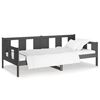 vidaXL Slaapbank massief grenenhout grijs 80x200 cm