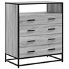vidaXL Ladekast 70x41x83,5 cm bewerkt hout grijs sonoma eikenkleurig