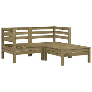 vidaXL Tuinbank 2-zits met voetenbank ge&iuml;mpregneerd hout