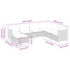 vidaXL 7-delige Loungeset met kussens poly rattan zwart