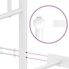 vidaXL Bedframe met hoofdbord metaal wit 90x190 cm