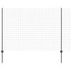 vidaXL Euro-hek met palen 10 x 1,6 m PVC-Coated Staal Grijs Mesh