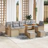 vidaXL Tuin Sofa Set 10 pcs Beige poly rattan