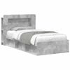 vidaXL Bedframe met opslag Betongrijs 75 x 190 cm Bewerkt hout