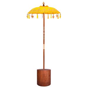 vidaXL Balinese parasol met basis 2 st Geel