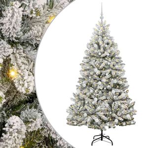 vidaXL Kunstkerstboom 180 cm 300 LED's Warmwit PVC en staal