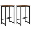 vidaXL Barkruk 2 st Oud hout 40 x 32 x 74 cm Bewerkt hout