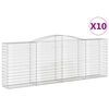 vidaXL Schanskorven 10 st gewelfd 400x50x140/160 cm ijzer
