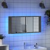 vidaXL Badkamerkast met spiegel en LED 100x12x45 cm grijs sonoma eiken