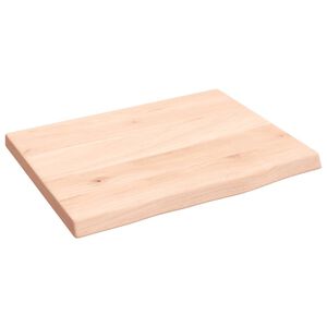 vidaXL Wastafelblad 40x30x2 cm onbehandeld massief hout