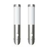 vidaXL Buitenlamp RVS Enego met sensor (2 stuks)
