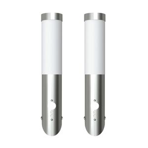 Buitenlamp RVS Enego met sensor (2 stuks)