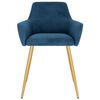 vidaXL Eetkamerstoelen 2 st fluweel blauw
