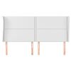 vidaXL Hoofdbord met randen 203x23x118/128 cm kunstleer wit