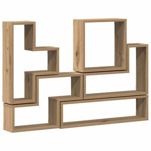 vidaXL Wandplank Muurmontage Artisan Eiken 96 x 12 x 64 cm