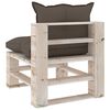 vidaXL 6-delige Loungeset met kussens pallet grenenhout