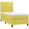 vidaXL Boxspring met matras en LED stof groen 90x190 cm