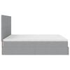 vidaXL Ottoman bed met matrassen en LED's 180x200cm stof lichtgrijs
