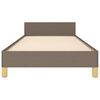 vidaXL Bedframe met hoofdeinde stof taupe 80x200 cm