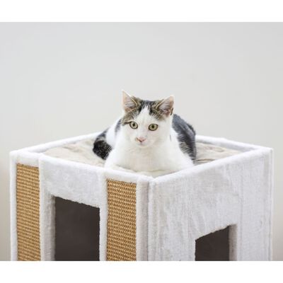 Kerbl Kattenkrabton Galina 40x40x78 cm wit en bruin