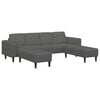 vidaXL Bank Donkergrijs 250 x 188 x 76 cm Katoen Stof