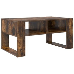 vidaXL Salontafel Gerookt eiken 92 x 53 x 45 cm Bewerkt hout