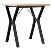 vidaXL Eettafel Y-frame 70x70x75,5 cm massief grenenhout en staal