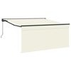 vidaXL Uitschuifbare luifel Cr&egrave;me 350 x 250 cm Polyester en Aluminium