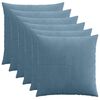 vidaXL Kussensloop 6 pcs ALMELO Blauw 65 x 65 cm corduroy
