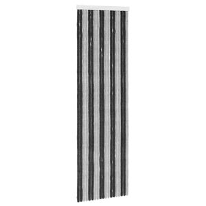 vidaXL Insecten Gordijn Chenille Grijs en zwart 56 x 185 cm 100% PP