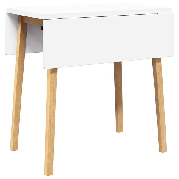 vidaXL Eettafel massief hout naturel rubber