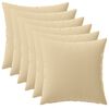 vidaXL Kussensloop 6 pcs HEERLEN Beige 40 x 40 cm Polyester