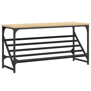 vidaXL Schoenenrek 90x30x45 cm bewerkt hout sonoma eikenkleurig