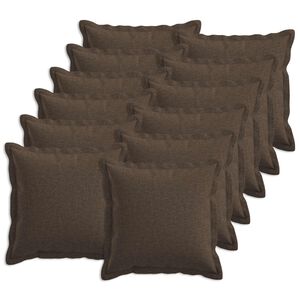vidaXL Kussen 12 st HOUTEN Taupe 40 x 40 cm Faux Linnen