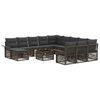 vidaXL Tuinbankenset 13 st Grijs en Donkergrijs poly rattan