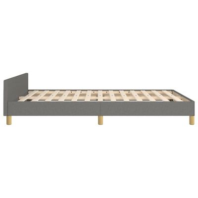 vidaXL Bedframe zonder matras stof donkergrijs 140x200 cm