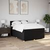 vidaXL Boxspring met matras stof zwart 140x190 cm